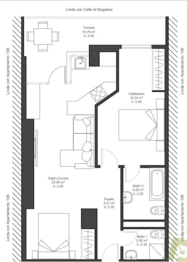 Central 2 Bed In La Nogalera *